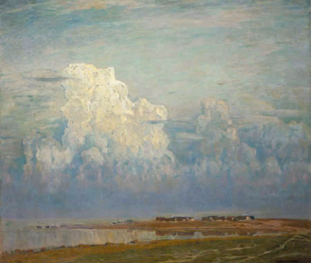 Eugen Bracht - Gewitterwolken über dem Meer